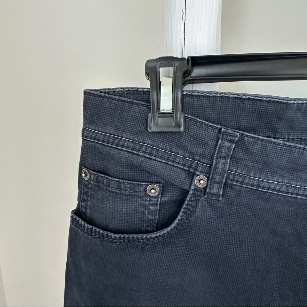 Brax Men’s Cooper Regular Fit Micropattern Five Pocket Navy Pants Size 38